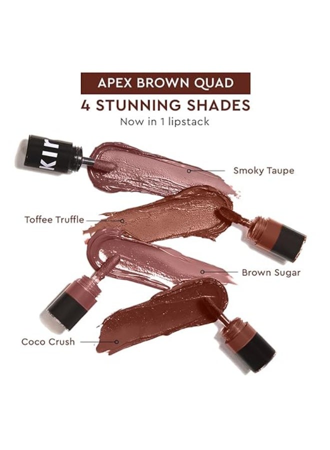 كيرو أحمر شفاه سائل مطفي خفيف الوزن من كيرو فور بلاي نون ستوب - بني أبيكس، 6 مل | 4 درجات من أحمر الشفاه البني | يدوم طويلاً، مقاوم للتلطخ، مرطب، خفيف الوزن | غني بزيت الأفوكادو والمشمش - Image 2